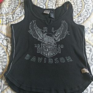 Ribbed Harley Davidson tank top